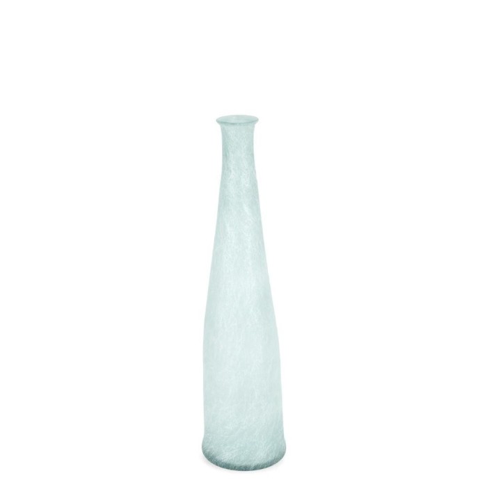 BOTTIGLIA ABBY VETRO AZZURRO SETA H.80